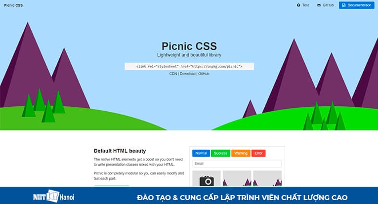 Framework CSS: Picnic CSS